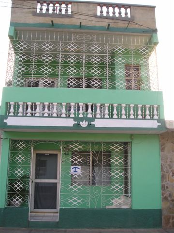 'House front' Casas particulares are an alternative to hotels in Cuba.